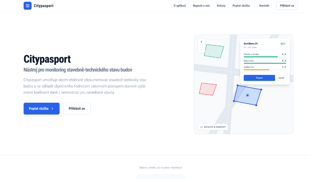 Citypasport — Nástroj pro monitoring stavebně-technického stavu budov
